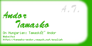 andor tamasko business card